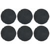 vidaXL Stepping Stone 6 pcs Svart &Oslash; 45 x 1,8 cm Gummi