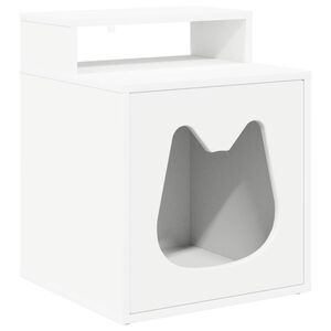vidaXL Katt hus Vit 42,5 x 40 x 53,5 cm Konstruerat tr&auml;