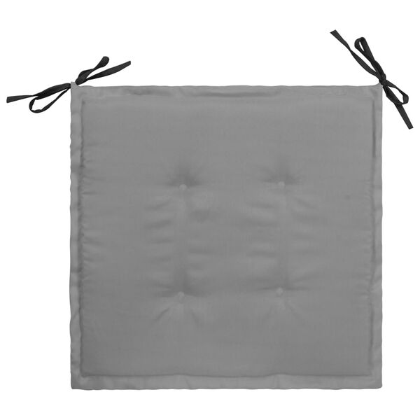 vidaXL Stolsdynor f&ouml;r tr&auml;dg&aring;rden 2 st svart och gr&aring; 50x50x3 cm