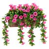 vidaXL Konstgjorda blommor Lila R&ouml;d 55 x 20 x 55 cm PE och st&aring;l