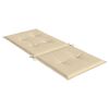 vidaXL Stolsdynor 6 st beige 120x50x3 cm tyg