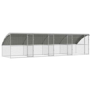 vidaXL H&ouml;nshus 4 st Silver 800 x 200 x 200 cm Galvaniserat st&aring;l