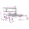 vidaXL S&auml;ng med bokhylla utan madrass vaxbrun 160x200cm massiv furu