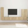vidaXL TV v&auml;ggsk&aring;p set V&auml;ggmonterad 6 pcs Sonoma-ek