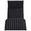 vidaXL Hopf&auml;llbar solstol svart rutigt m&ouml;nster 175x54x8,5 cm oxfordtyg