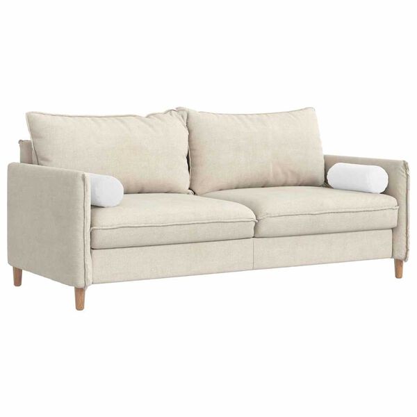 vidaXL Bolsterkuddar 2 pcs Vit &Oslash; 15 x 40 cm tyg