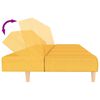 vidaXL B&auml;ddsoffa 2-sits gul tyg