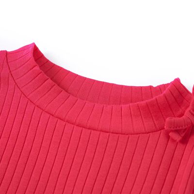 T-shirt med långa ärmar för barn stark rosa 92