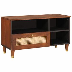 vidaXL TV-sk&aring;p Brun 80 x 33,5 x 46 cm Massivt mangotr&auml;