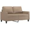 vidaXL 2-sitssoffa cappuccino 120 cm konstl&auml;der