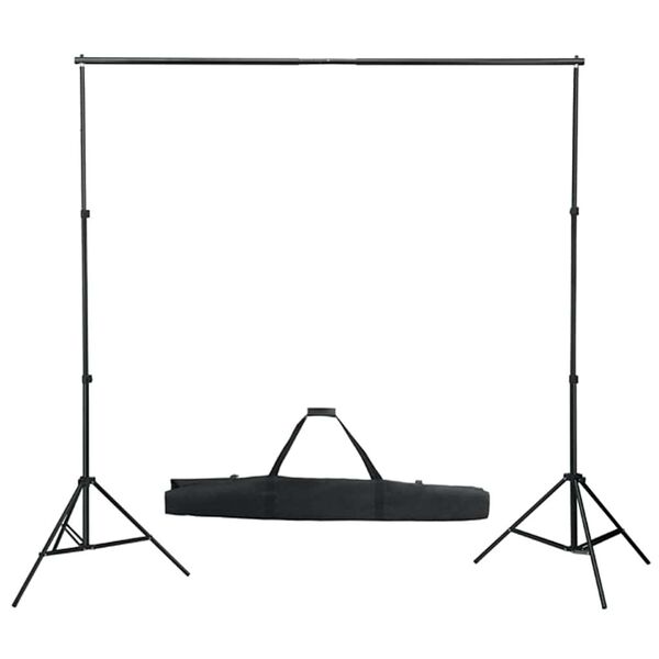 vidaXL Fotostudio med lampor, bakgrund och reflexskärm