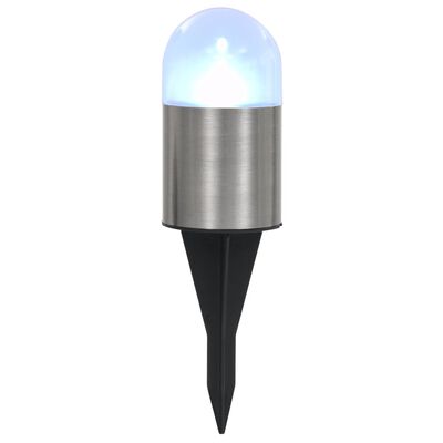 vidaXL Marklampor soldrivna 12 st LED vit