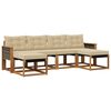 vidaXL Utomhussoffset med kudde 6 pcs Naturlig och Beige