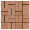 vidaXL Terrassplattor 11 pcs Brun 30 x 30 cm WPC