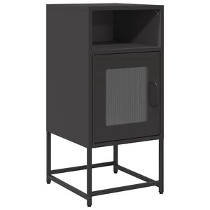vidaXL S&auml;ngbord svart 36x39x78 cm kallvalsat st&aring;l