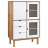 vidaXL Sk&auml;nk OTTA brun&vit 85x43x125 cm massiv furu