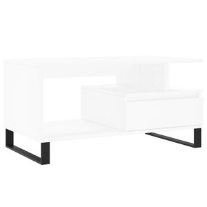 vidaXL Soffbord vit 90x49x45 cm konstruerat tr&auml;