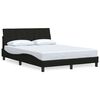 vidaXL Bed Frame without Mattress "Hanko" Black 140x200 cm Fabric