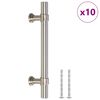 vidaXL Sk&aring;phandtag 10 st silver 96 mm rostfritt st&aring;l