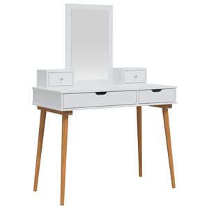 vidaXL Skrivbordsset FAUSKE 4 st Vit 100 x 50 x 143 cm