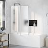 vidaXL Duschv&auml;gg vikbar Vit 3-paneler 141x132 cm