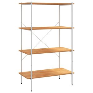 vidaXL Hyllenhet med 4 hyllplan vit och ek 80x40x130 cm
