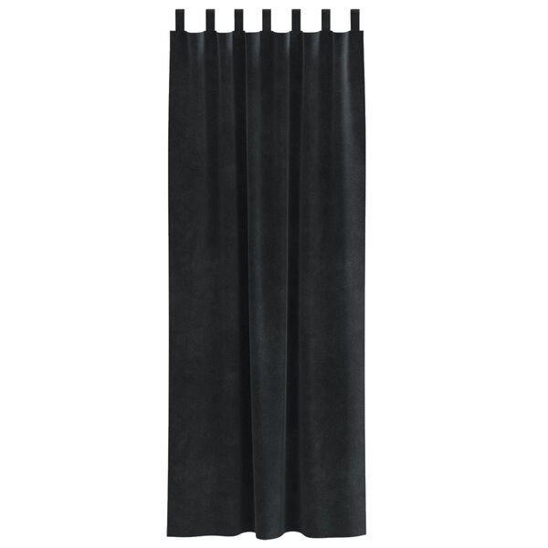 vidaXL M&ouml;rkl&auml;ggningsgardiner 2 pcs Svart 140 x 225 cm Sammet