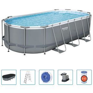 Bestway Ovanmarkspool Power Steel oval 549x274x122 cm