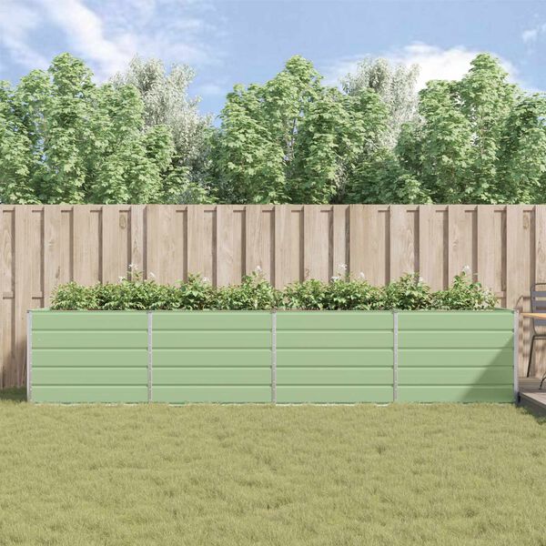 vidaXL Planteringsk&auml;rl Pastellgr&ouml;n 195 x 100 x 45 cm Galvaniserat St&aring;l