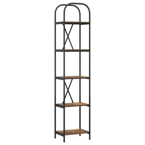 vidaXL Hyllsystem 5 niv&aring;er 40 x 30 x 183 cm Konstruerat tr&auml; R&ouml;kt ek