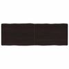 vidaXL Bordsskiva m&ouml;rkbrun 120x40x(2-6) cm massivt tr&auml; levande kant