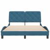 vidaXL Bed Frame without Mattress Blue 140x200 cm Velvet