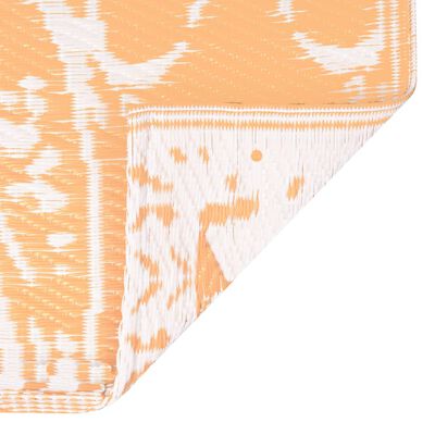 vidaXL Utomhusmatta orange och vit 80x150 cm PP