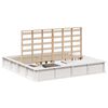 vidaXL S&auml;ngram Vit 200 x 200 cm Massiv furu