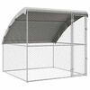 vidaXL Hundbur Silver 2 x 2 x 2 m Galvaniserat st&aring;l