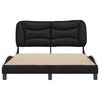 vidaXL Bed Frame without Mattress "Hvar" Black and White 140x190 cm Faux Leather