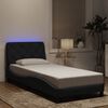 vidaXL Bed Frame with LED without Mattress Black 90x200 cm Velvet