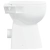 vidaXL Kantlös toalett 7 cm extra höjd mjukstängande vit keramik