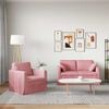 vidaXL Soffa 2 pcs Rosa