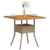 vidaXL Tr&auml;dg&aring;rdsbord beige 80x80x75 cm konstrotting akaciatr&auml;