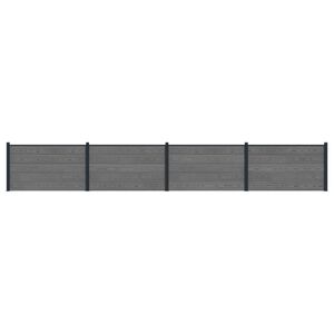 vidaXL St&auml;ngselpanel 4 pcs WPC och aluminium Gr&aring;