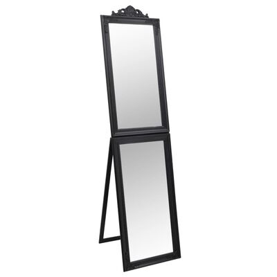vidaXL Fristående spegel svart 50x200 cm