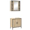 vidaXL Badrumsm&ouml;belset 2 st Brun 60 x 30 x 60 cm Konstruerat tr&auml;