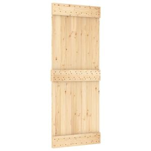 vidaXL Skjutd&ouml;rr NARVIK Naturlig och svart 80 x 210 cm (152,5 cm)