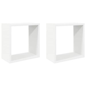 vidaXL V&auml;gghylla kubformad 2 st vit 30x15x30