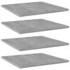 vidaXL Hyllplan 4 st betonggr&aring; 40x40x1,5 cm konstruerat tr&auml;