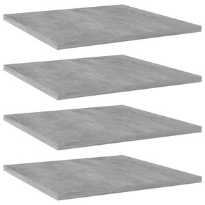 vidaXL Hyllplan 4 st betonggr&aring; 40x40x1,5 cm konstruerat tr&auml;
