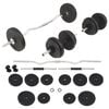 vidaXL Skivst&aring;ng och hantlar set 30 kg