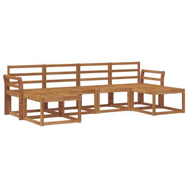 vidaXL Utomhussoffset 6 pcs Naturf&auml;rg Konstruerat tr&auml;