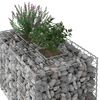 vidaXL Gabion upph&ouml;jd s&auml;ng Silver 100 x 60 x 55 cm Galvaniserat St&aring;l